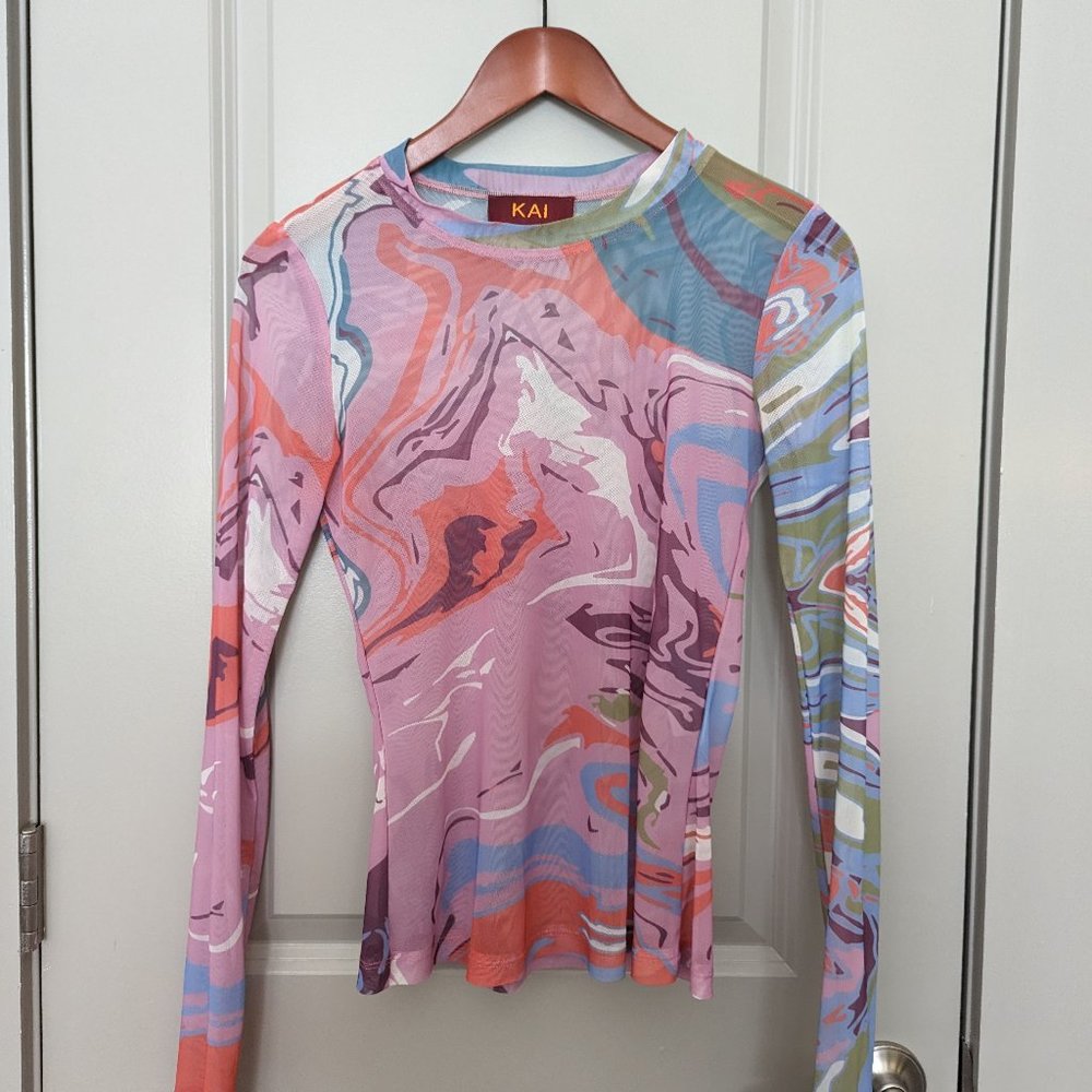 Kai Collective Pink Gaia long-sleeve shirt, size M